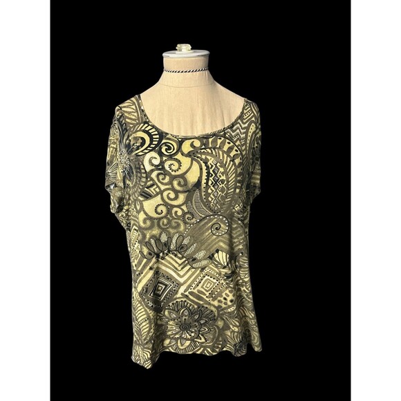 Chico's Floral Tribal Print Tee - Picture 1 of 4